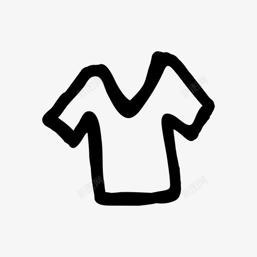 T恤v涂鸦手绘图标svg_新图网 https://ixintu.com T恤v 手绘 手绘材料设计图标 涂鸦