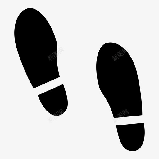 脚印鞋印台阶图标svg_新图网 https://ixintu.com 台阶 小径 脚印 行走 鞋印