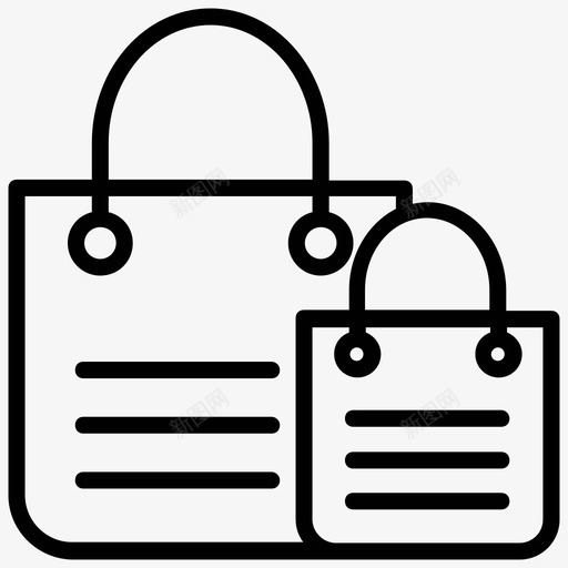 购物袋纸袋可重复使用的袋子图标svg_新图网 https://ixintu.com 可重复使用的袋子 手提袋 纸袋 购物袋 项目管理线图标