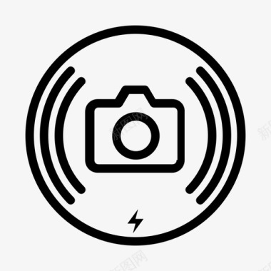 相机无线充电电池电源图标图标
