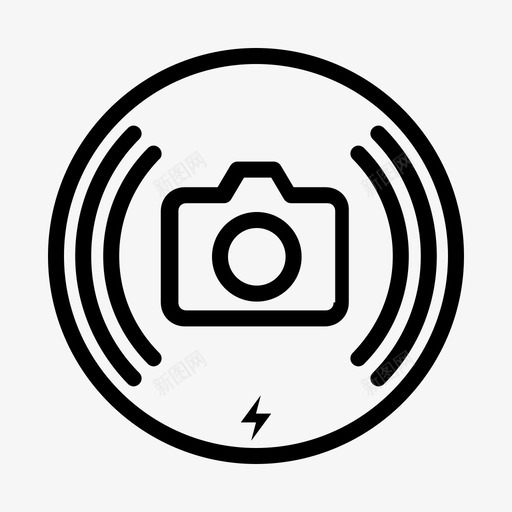 相机无线充电电池电源图标svg_新图网 https://ixintu.com 技术 无线充电 电池 电源 相机无线充电