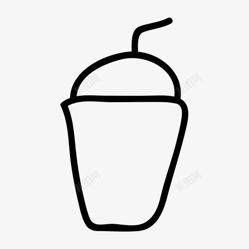 一次性杯子食物和饮料图标svg_新图网 https://ixintu.com 一次性杯子 食物和饮料