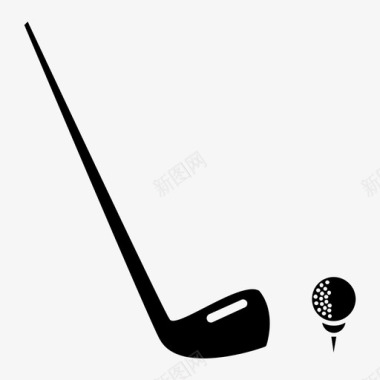 高尔夫混合动力铁杆图标图标