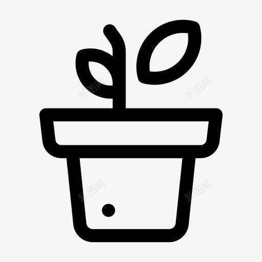 植物新鲜健康图标svg_新图网 https://ixintu.com 健康 医学 新鲜 植物 生命图标轮廓粗 盆栽植物