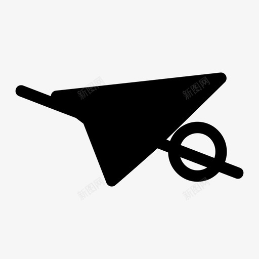 手推车建筑农民图标svg_新图网 https://ixintu.com 农民 建筑 手推车