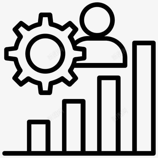 个人发展能力效率图标svg_新图网 https://ixintu.com 个人发展 个性特征 技能 效率 能力 项目管理线图标