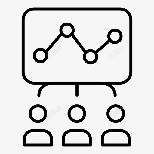 会议分析业务图标svg_新图网 https://ixintu.com 业务 会议 分析 报告和分析细线 演示