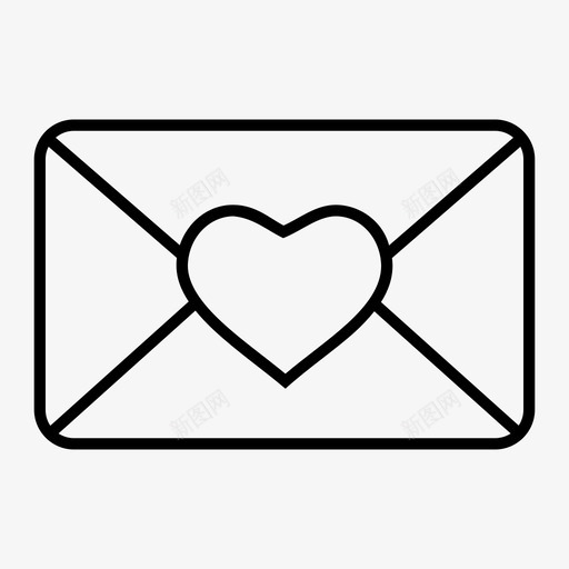情书爱情问候邮件图标svg_新图网 https://ixintu.com 情书 情人节 爱情问候 邮件