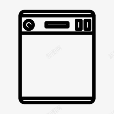 洗碗机家用电器机器图标图标