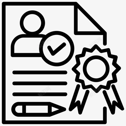 证书学位文凭图标svg_新图网 https://ixintu.com 学位 文凭 证书 项目管理线图标