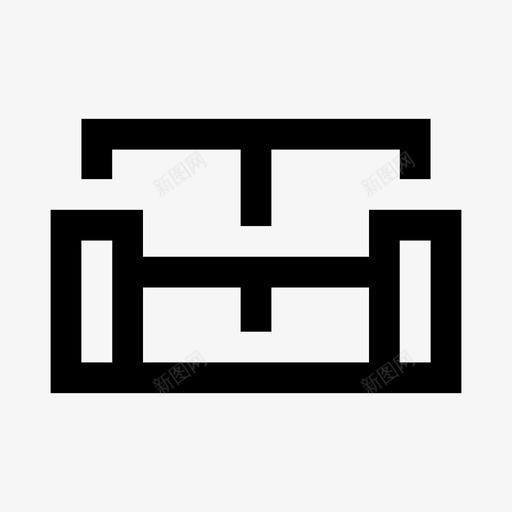 休闲沙发家具图标svg_新图网 https://ixintu.com 休闲 六边形直线 家具 沙发