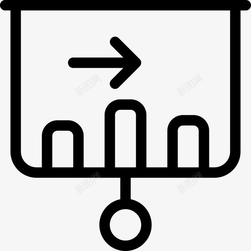 图表展示增长屏幕图标svg_新图网 https://ixintu.com 业务24px大纲 图表展示 增长 屏幕