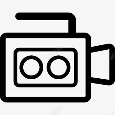老式摄像机电影院媒体和技术图标图标