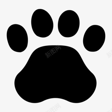 爪印动物动物足迹图标图标