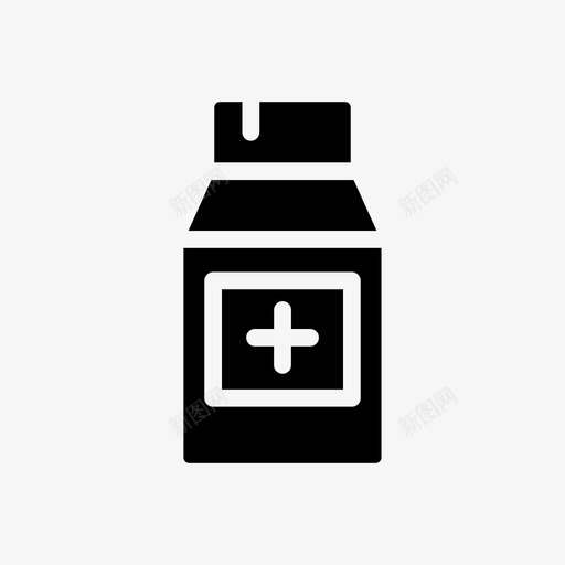 药瓶治疗伤害图标svg_新图网 https://ixintu.com 伤害 医疗 治疗 液体 药瓶