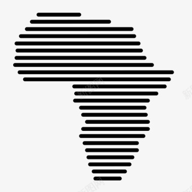 非洲国家地图图标图标