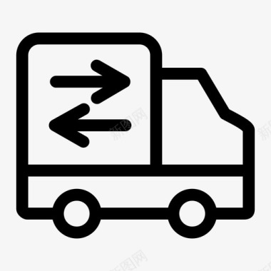 卡车送货车移动卡车图标图标