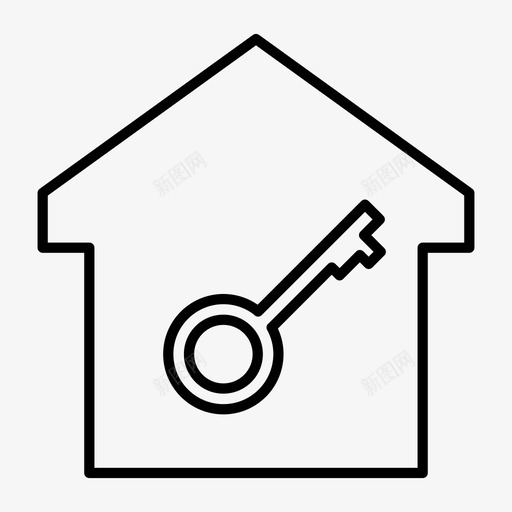 买房子钥匙真的图标svg_新图网 https://ixintu.com 买房子 真的 钥匙