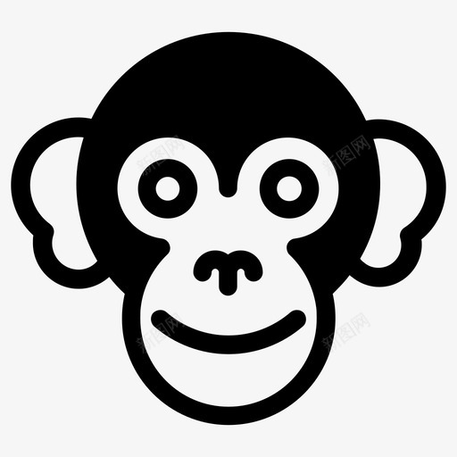黑猩猩动物猿图标svg_新图网 https://ixintu.com 动物 动物园 猴子 猿 黑猩猩