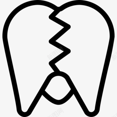 裂牙牙医卫生图标图标