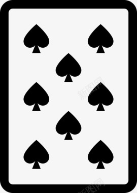 黑桃八纸牌打牌图标图标