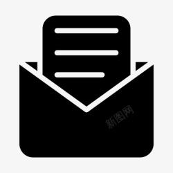 收到信件小女孩信件文件电子邮件图标高清图片