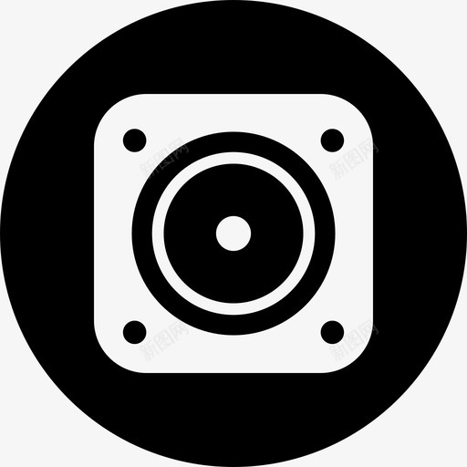 低音炮音频扬声器图标svg_新图网 https://ixintu.com 低音炮 扬声器 音乐 音频