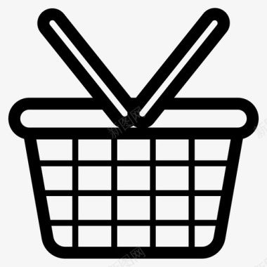 购物篮集市野餐图标图标