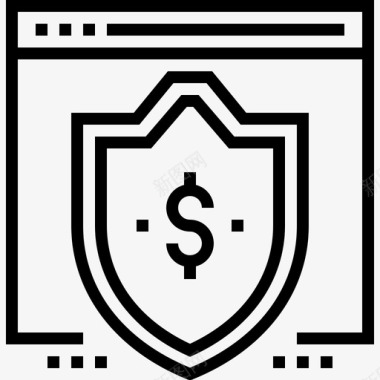 安全交易货币在线图标图标