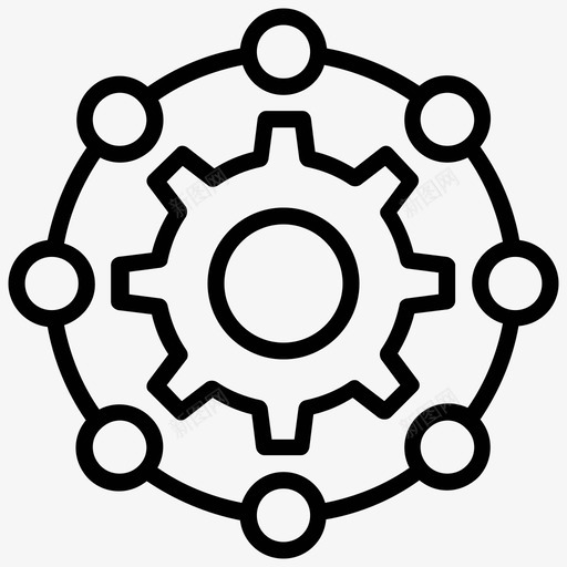 系统集成齿轮工程图标svg_新图网 https://ixintu.com 工程 机构 系统集成 项目管理线图标 齿轮