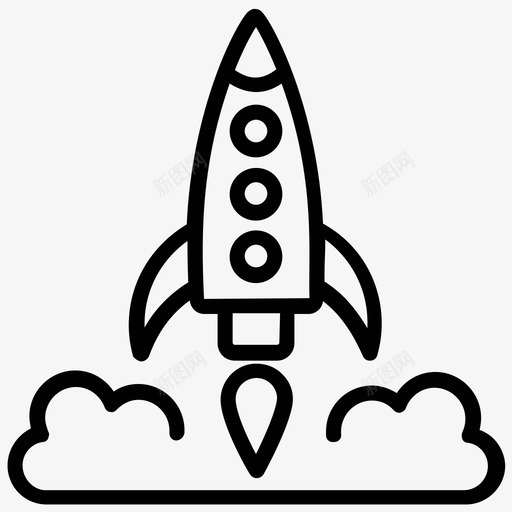 火箭发射创业航天器图标svg_新图网 https://ixintu.com 创业 火箭发射 航天器 项目管理线图标