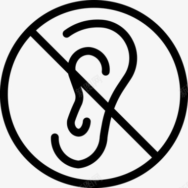 聋人健康听力图标图标