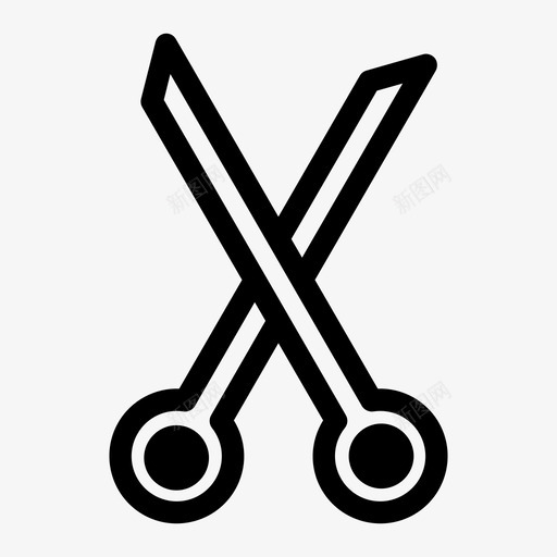 开剪刀剪修工具图标svg_新图网 https://ixintu.com 修工具 剪 学校材料 开剪刀