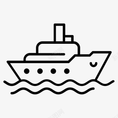 船舶交付海洋水图标图标