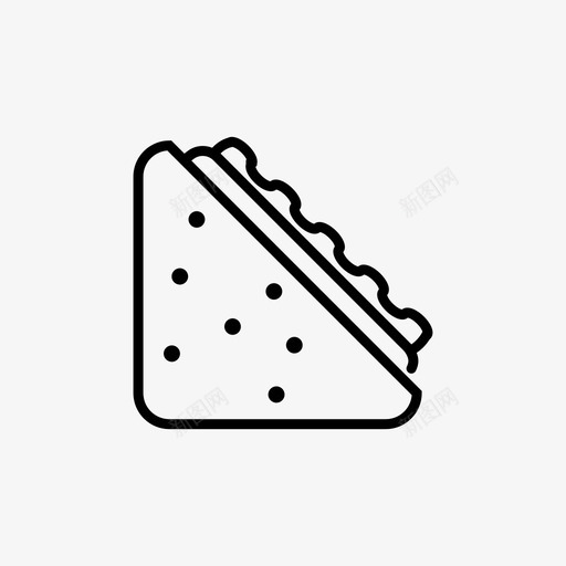 三明治面包快餐图标svg_新图网 https://ixintu.com 三明治 快餐 零食 面包 面包店线性图标集 餐食