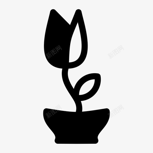 植物花卉室内植物图标svg_新图网 https://ixintu.com 室内植物 植物 盆栽植物 花卉