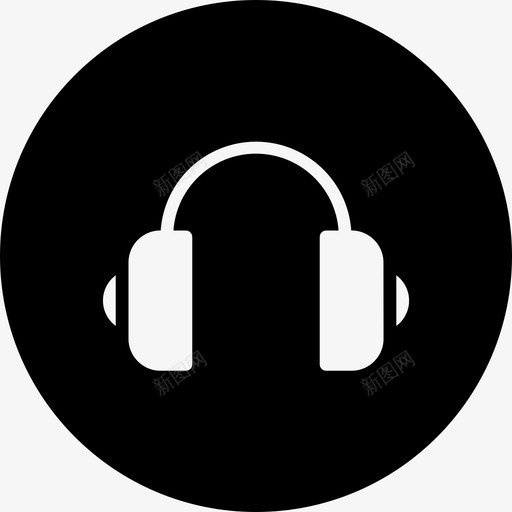 耳机音频听力图标svg_新图网 https://ixintu.com 听力 声音 耳机 音乐 音频