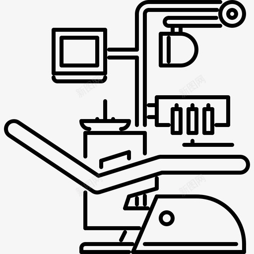 牙科椅牙医医院图标svg_新图网 https://ixintu.com 医学 医学大纲64x64 医院 治疗 牙医 牙科椅