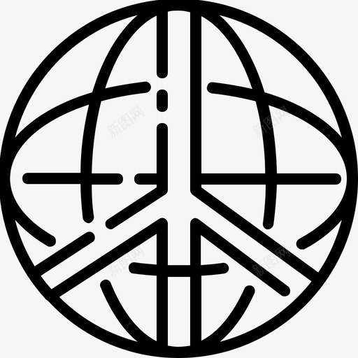 全球和平地球世界图标svg_新图网 https://ixintu.com 世界 全球和平 和平与人权 地球