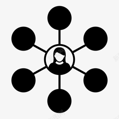 人物群体网络图标图标
