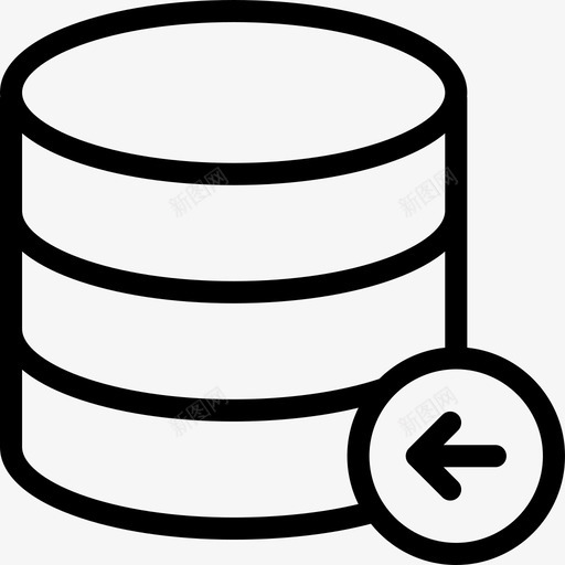 上一个数据库代理存储图标svg_新图网 https://ixintu.com 上一个数据库 代理 存储 数据库卷1行