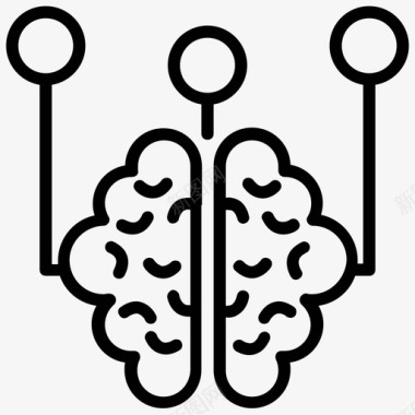 思维控制创造性思维人脑图标图标