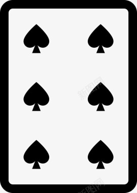 六黑桃牌玩图标图标