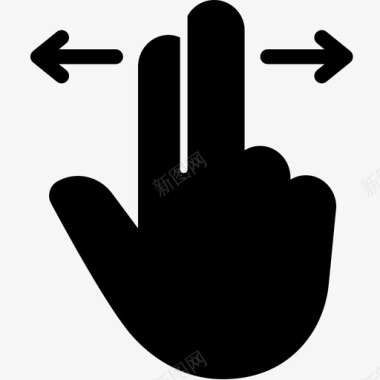 向左或向右滑动手指手图标图标