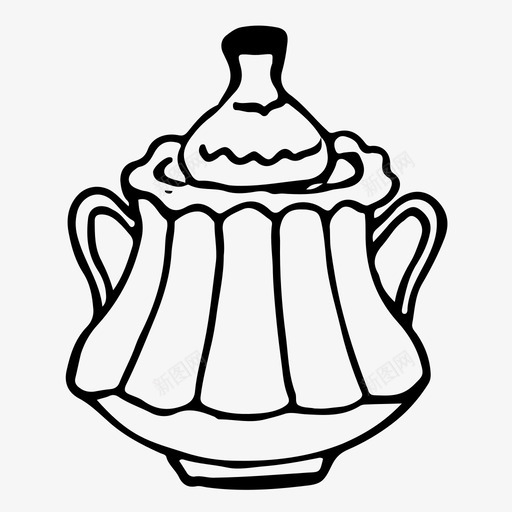 糖碗盘子手绘图标svg_新图网 https://ixintu.com 手绘 盘子 糖碗 素描