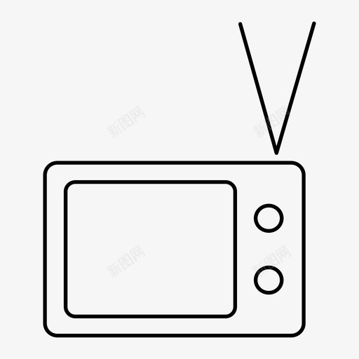电视娱乐新闻图标svg_新图网 https://ixintu.com 娱乐 新闻 电视 视频