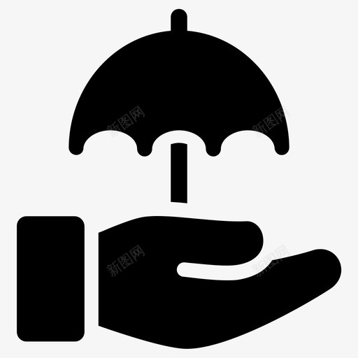 保险手伞图标svg_新图网 https://ixintu.com 伞 保险 手