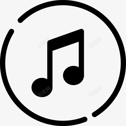 音乐按钮播放列表歌曲图标svg_新图网 https://ixintu.com 媒体播放器 播放列表 歌曲 音乐按钮