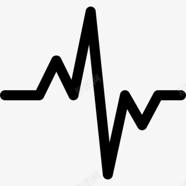 脉搏心电图心脏图标图标