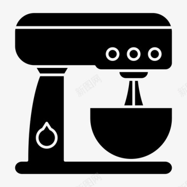 立式搅拌机电器厨房图标图标